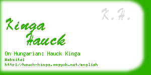 kinga hauck business card